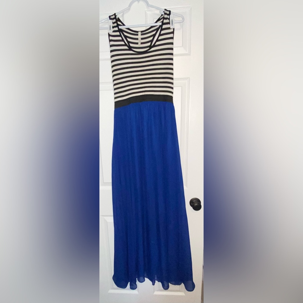 Maxi Dress with Racerback and Sheer Bottom - Women’s Large